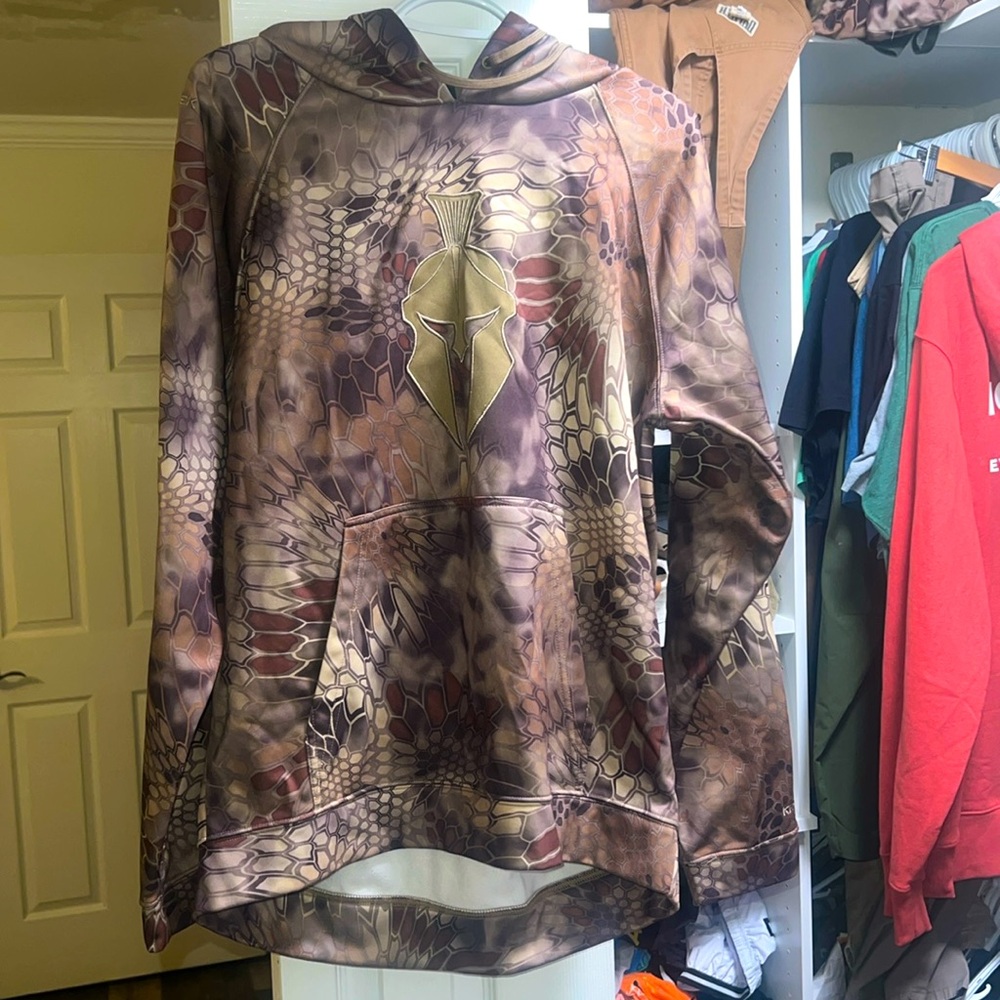 Kryptek Highlander pattern camo hoodie